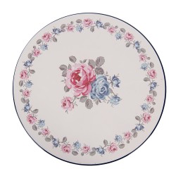 Clayre & Eef Taartplateau op Voet Ø 29x10 cm Beige Kunststof