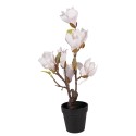 Clayre & Eef Albero artificiale Magnolia 12x12x40 cm Bianco Plastica