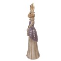 Clayre & Eef Statuetta decorativa Coniglio 15x13x48 cm Color oro Plastica