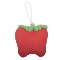 Clayre & Eef Éponge de bain Fraises 13x5x12 cm Rouge Synthétique