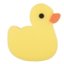 Clayre & Eef Éponge de bain Canard 12x3x11 cm Jaune Synthétique