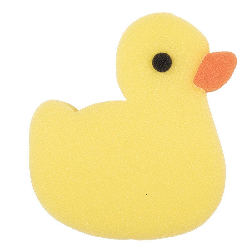 Clayre & Eef Éponge de bain Canard 12x3x11 cm Jaune Synthétique