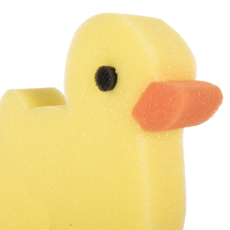 Clayre & Eef Éponge de bain Canard 12x3x11 cm Jaune Synthétique