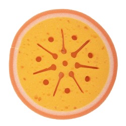 Clayre & Eef Éponge de bain 12x3x12 cm Jaune Synthétique