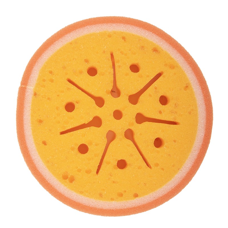 Clayre & Eef Éponge de bain 12x3x12 cm Jaune Synthétique