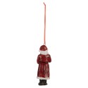 Clayre & Eef Ornamento Natalizio Babbo Natale 11 cm Rosso Plastica