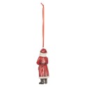 Clayre & Eef Ornamento Natalizio Babbo Natale 11 cm Rosso Plastica