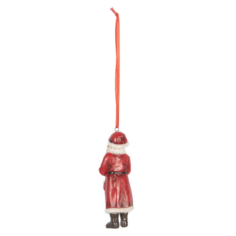 Clayre & Eef Ornamento Natalizio Babbo Natale 11 cm Rosso Plastica