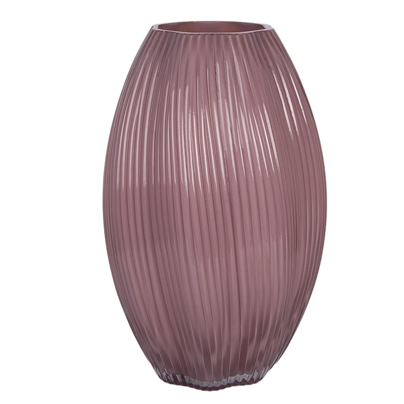 Clayre & Eef Vase Ø 17x27 cm Pink Glass