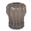 Clayre & Eef Vase Ø 19x25 cm Grau Glas
