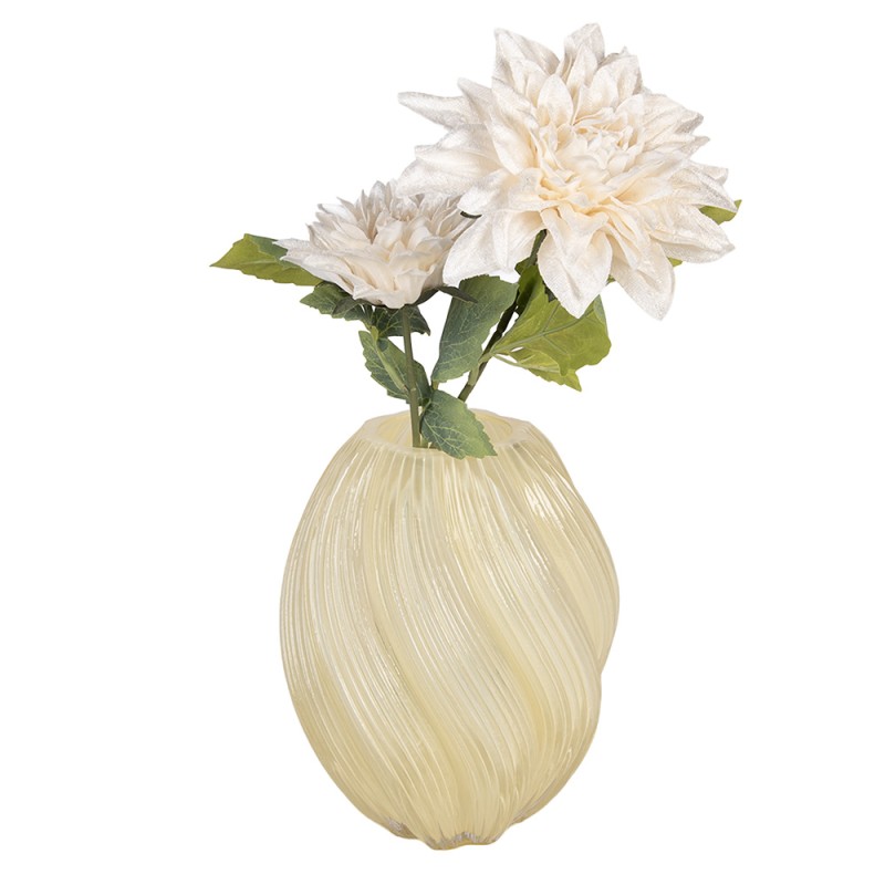 Clayre & Eef Vase Ø 17x21 cm Yellow Glass