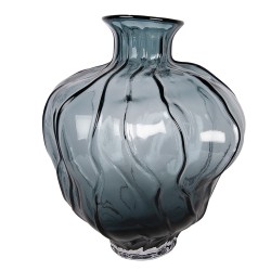 Clayre & Eef Vaso Ø 26x31 cm Blu Vetro