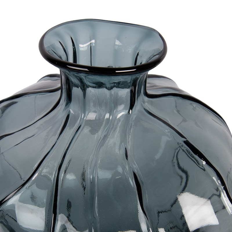 Clayre & Eef Vaso Ø 26x31 cm Blu Vetro