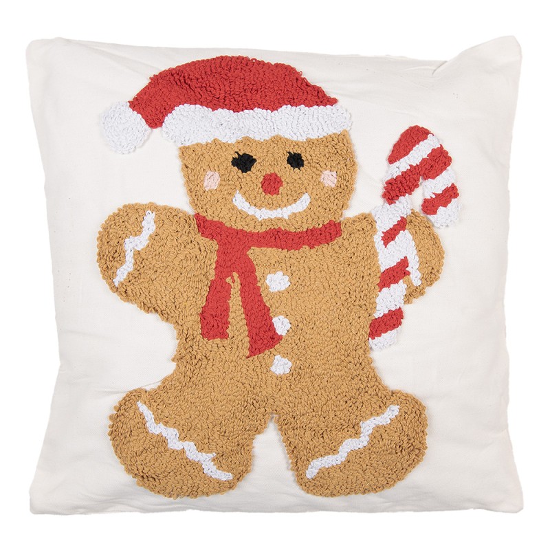 Clayre & Eef Cuscino decorativo 45x45 cm Bianco Sintetico