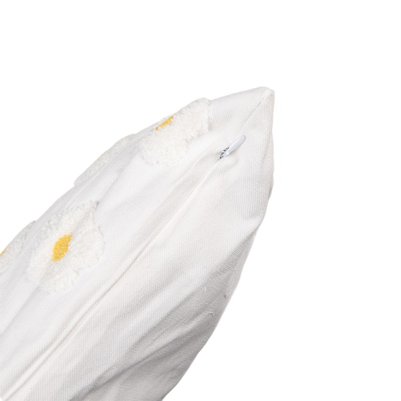 Clayre & Eef Cuscino decorativo 45x45 cm Bianco Sintetico