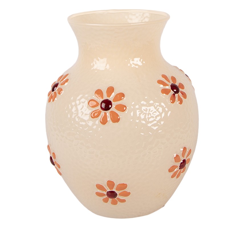 Clayre & Eef Vase Ø 13x16 cm Yellow Glass