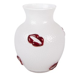 Clayre & Eef Vase Ø 13x16 cm White Glass