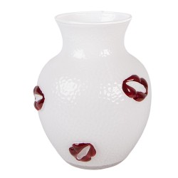 Clayre & Eef Vase Ø 13x16 cm White Glass