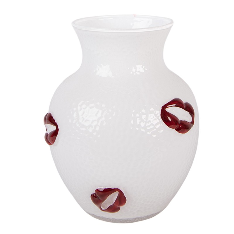 Clayre & Eef Vase Ø 13x16 cm White Glass