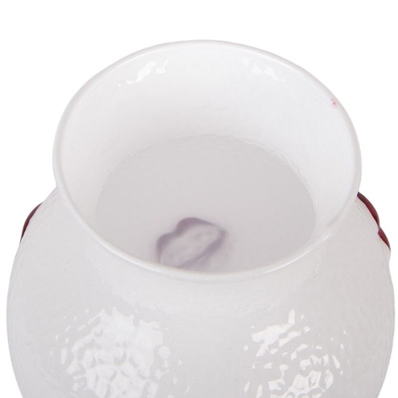 Clayre & Eef Vase Ø 13x16 cm White Glass