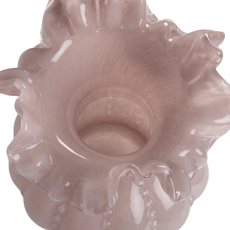 Clayre & Eef Vase Ø 15x20 cm Pink Glass