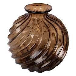 Clayre & Eef Vase Ø 24x25 cm Brown Glass
