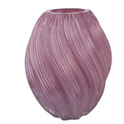 Clayre & Eef Vase Ø 17x21 cm Purple Glass