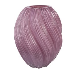 Clayre & Eef Vase Ø 17x21 cm Purple Glass