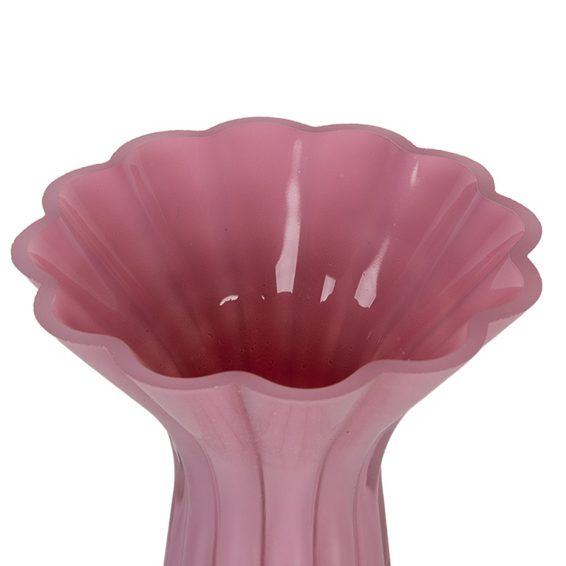 Clayre & Eef Vase Ø 14x23 cm Pink Glass