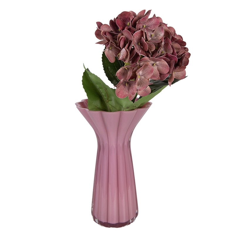 Clayre & Eef Vase Ø 14x23 cm Pink Glass