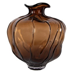 Clayre & Eef Vase Ø 26x31 cm Brown Glass