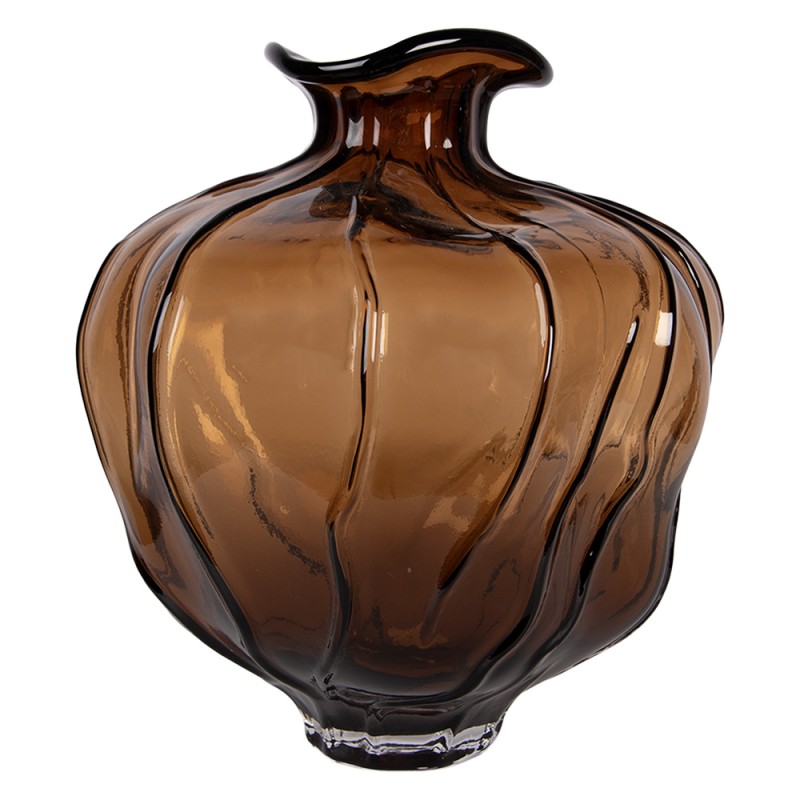 Clayre & Eef Vase Ø 26x31 cm Brown Glass
