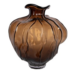 Clayre & Eef Vase Ø 26x31 cm Brown Glass