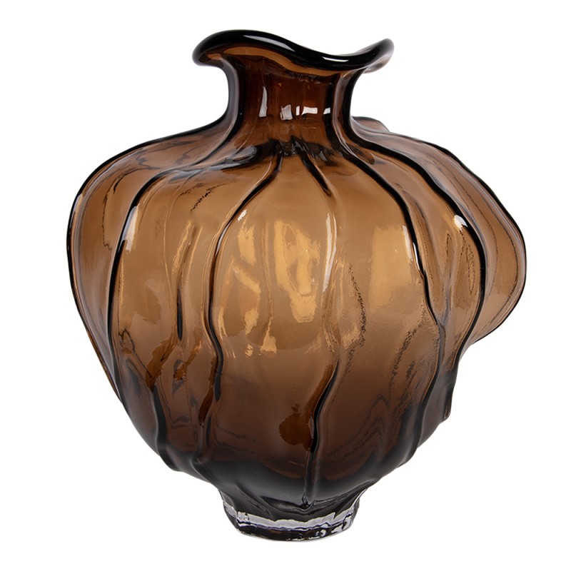Clayre & Eef Vase Ø 26x31 cm Brown Glass