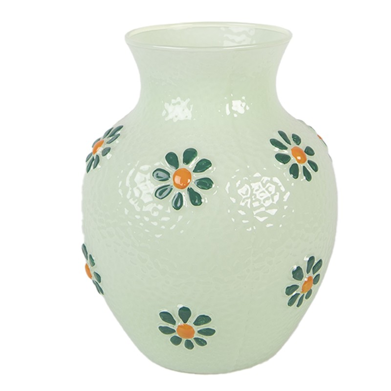 Clayre & Eef Vase Ø 13x16 cm Green Glass