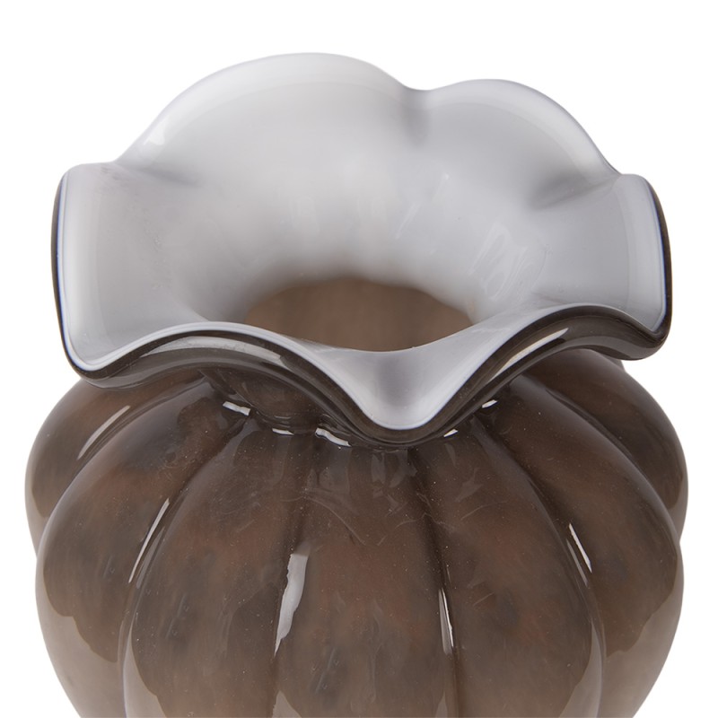 Clayre & Eef Vase Ø 16x21 cm Brown Glass
