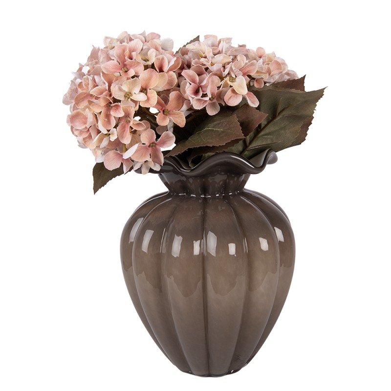 Clayre & Eef Vase Ø 16x21 cm Brown Glass
