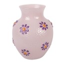 Clayre & Eef Vase Ø 13x16 cm Pink Glass