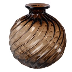 Clayre & Eef Vase Ø 19x21 cm Brown Glass
