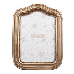 Clayre & Eef Cornice per foto 10x15 cm Color oro Plastica