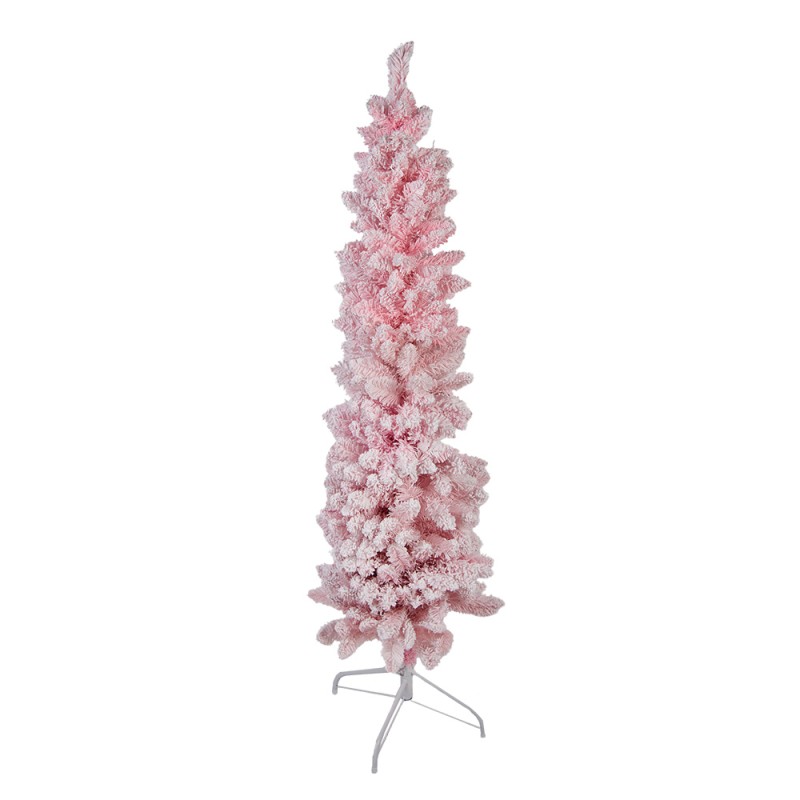 Clayre & Eef Kunstboom Kerstboom 30x30x120 cm Roze Kunststof