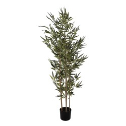 Clayre & Eef Plante artificielle Bambou 30x30x160 cm Vert Plastique