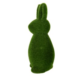 Clayre & Eef Image de décoration Lapin Ø 10x25 cm Vert Plastique