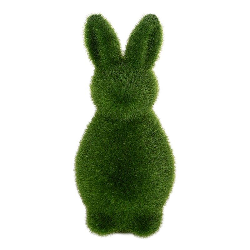 Clayre & Eef Decorative Figurine Rabbit Ø 7x14 cm Green Plastic