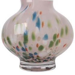 Clayre & Eef Vase Ø 10x23 cm Pink Glass