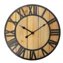 Clayre & Eef Wanduhr Ø 46x5 cm Braun MDF