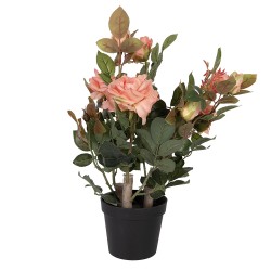 Clayre & Eef Plante artificielle Rose 20x20x55 cm Rose Plastique