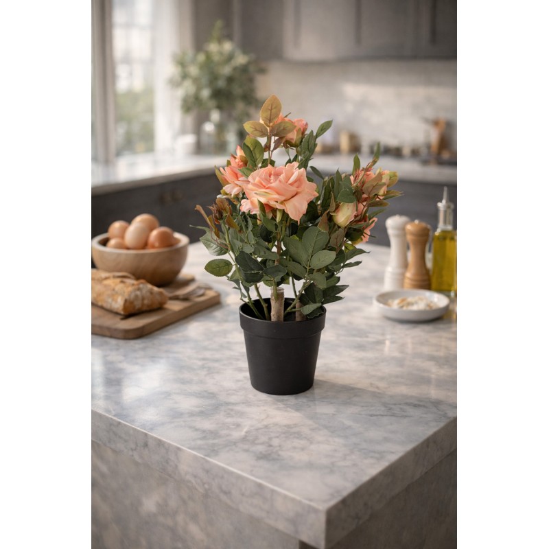 Clayre & Eef Piante artificiale Rosa 20x20x55 cm Rosa Plastica