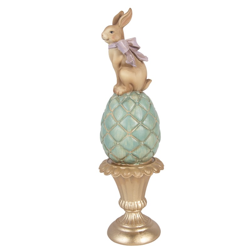 Clayre & Eef Dekorationsfigur Kaninchen Ø 8x29 cm Braun Kunststoff