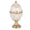 Clayre & Eef Decorative Figurine Egg Ø 8x15 cm White Plastic
